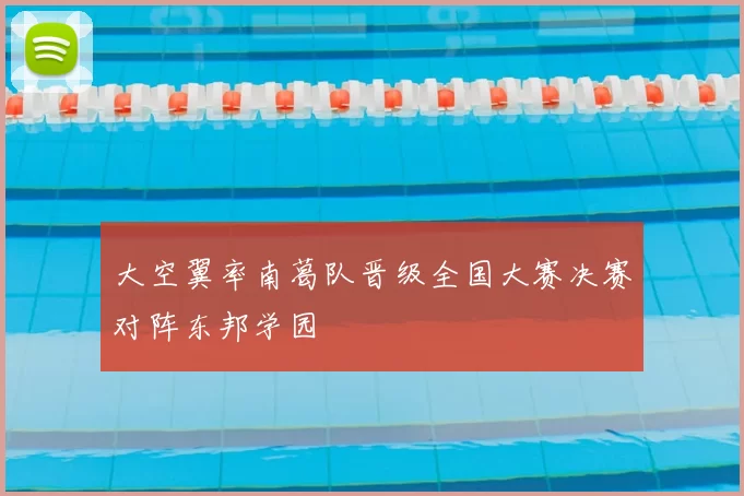 大空翼率南葛队晋级全国大赛决赛对阵东邦学园